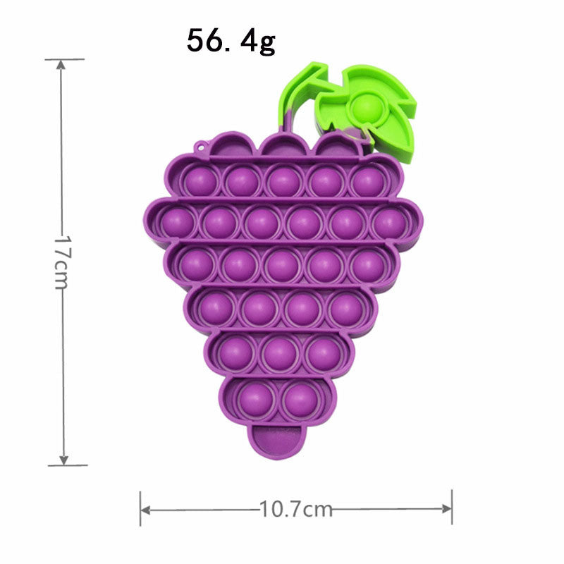Fruit Grape Silicone Rodent Pioneer Children's Mental Calculation Interactive Finger Bubble Decompression Educational Toys