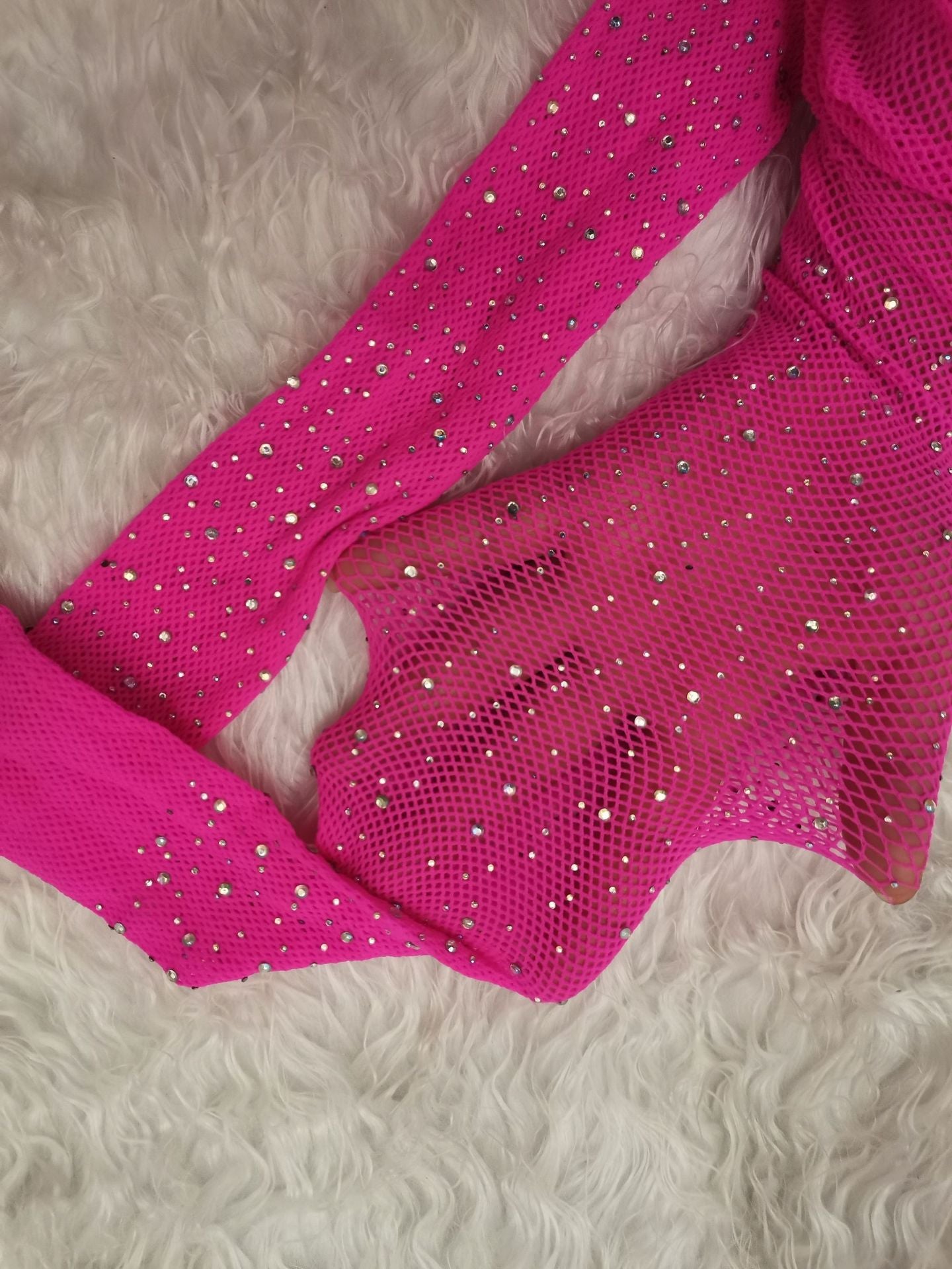 Blinged-Out Black Fishnet Tights for Women, Thin Sheer Sexy Mesh Pantyhose with Rhinestones, Fashionable Ins Trendy Stockings for Spring and Summer