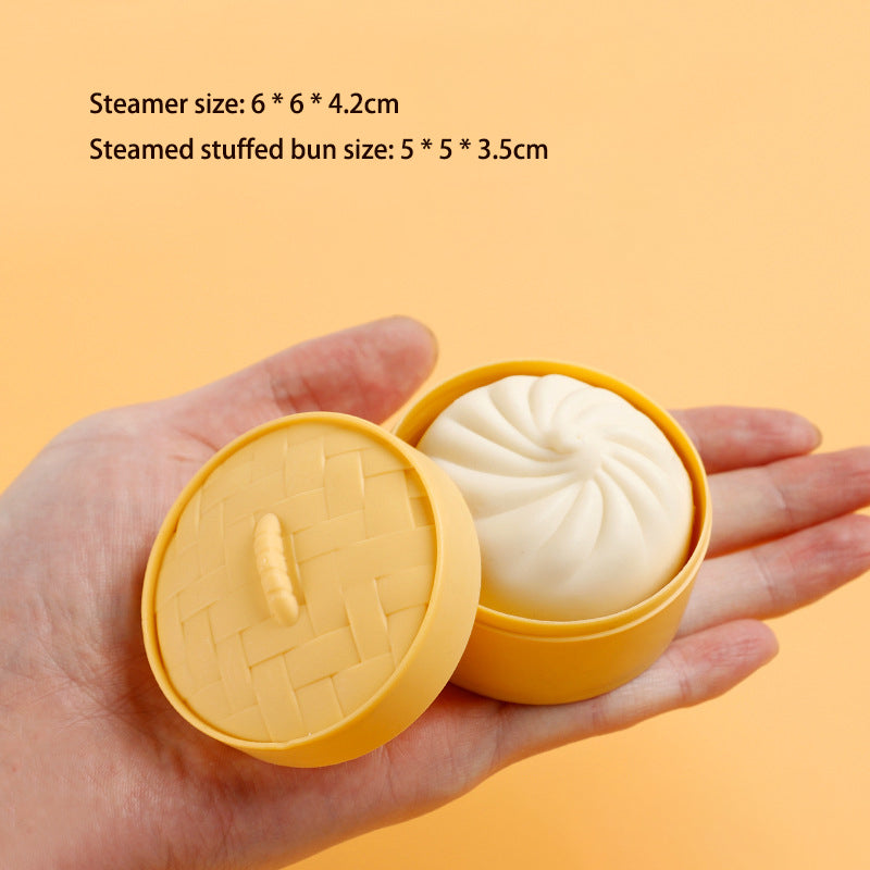 Simulation Steamed Buns Pinch Music To Vent Steamer Buns Creative Spoof Tricky Toy Rebound Barbecued Pork Buns