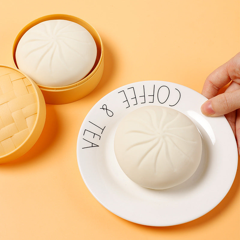 Simulation Steamed Buns Pinch Music To Vent Steamer Buns Creative Spoof Tricky Toy Rebound Barbecued Pork Buns