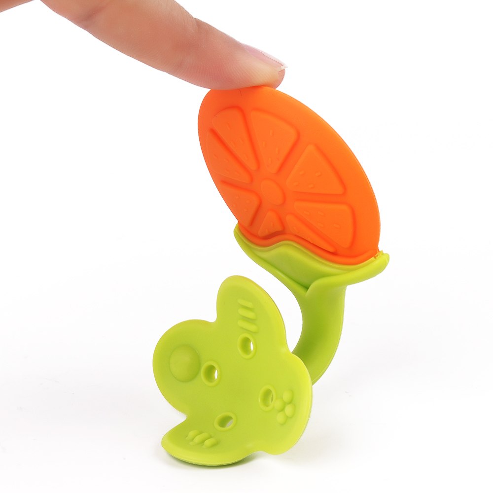 1 pcs Baby Colorful Silicone Fruit Teether Teething Kids Feeding Toddler Teeth Soothing Gum Oral Hygiene Baby Care