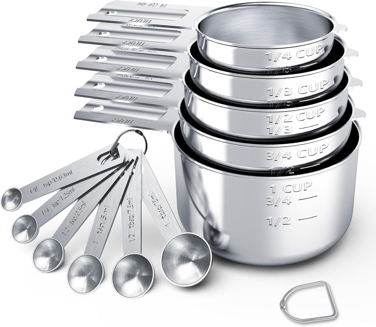 Stainless Steel Measuring Cups & Spoons Set