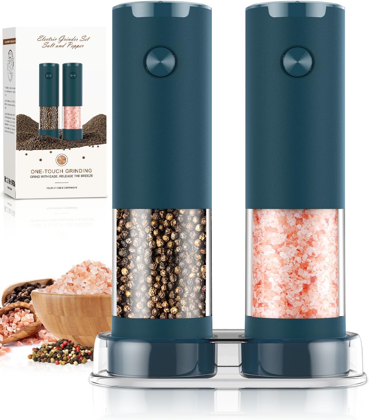 Electric Salt and Pepper Grinder Set 