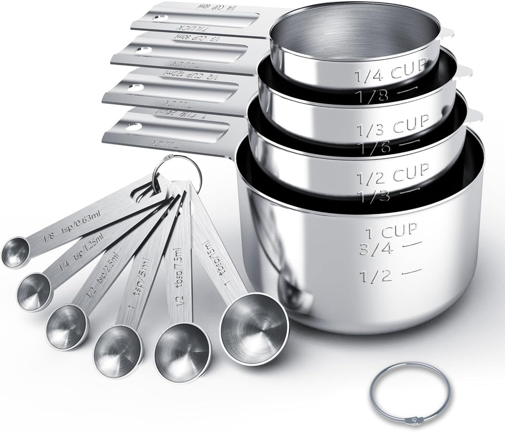 Stainless Steel Measuring Cups & Spoons Set