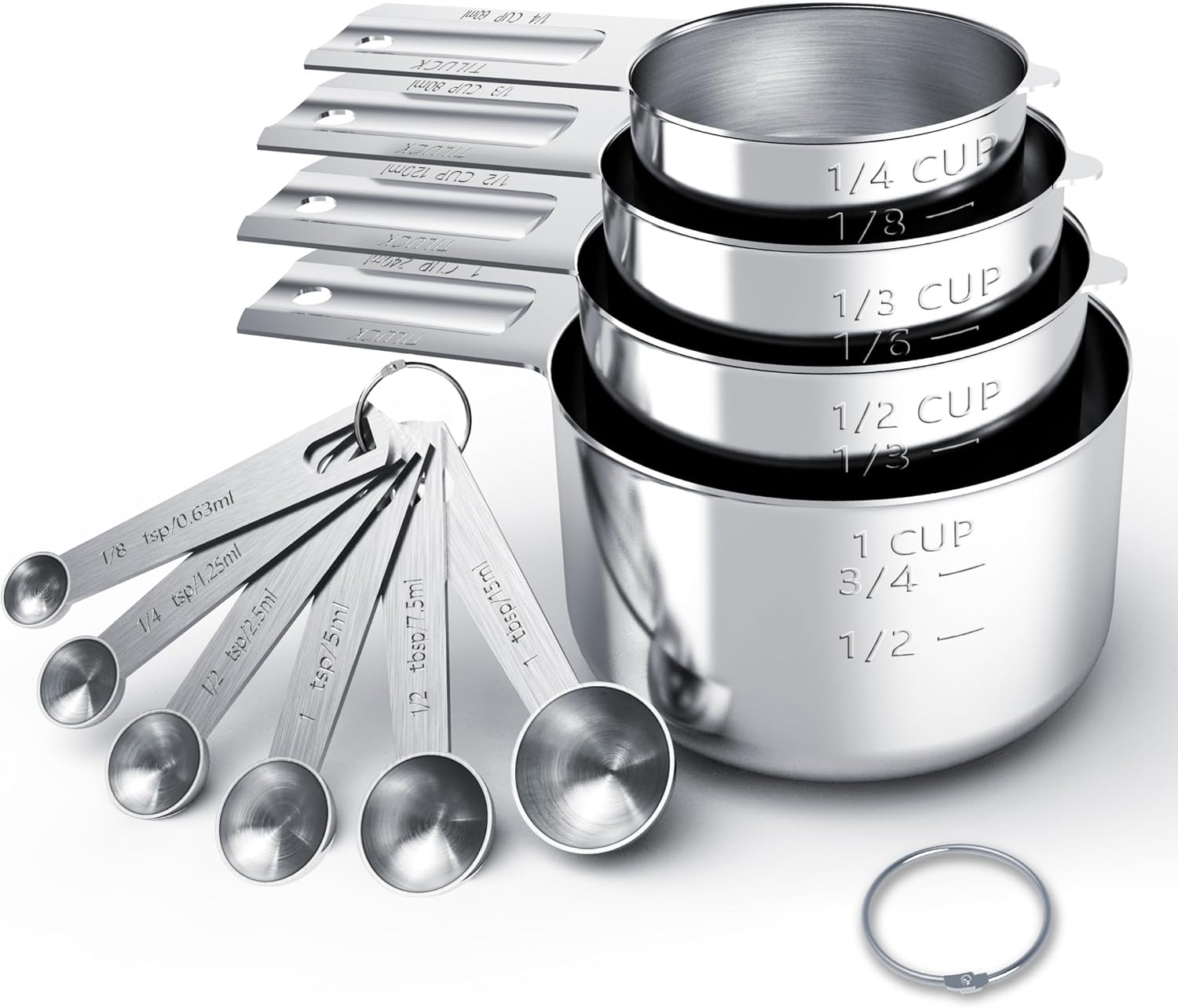 Stainless Steel Measuring Cups & Spoons Set