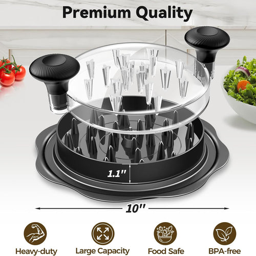 10" Pro Large Meat Shredder Tool Twist for Seafood, Chicken, Beef, Black