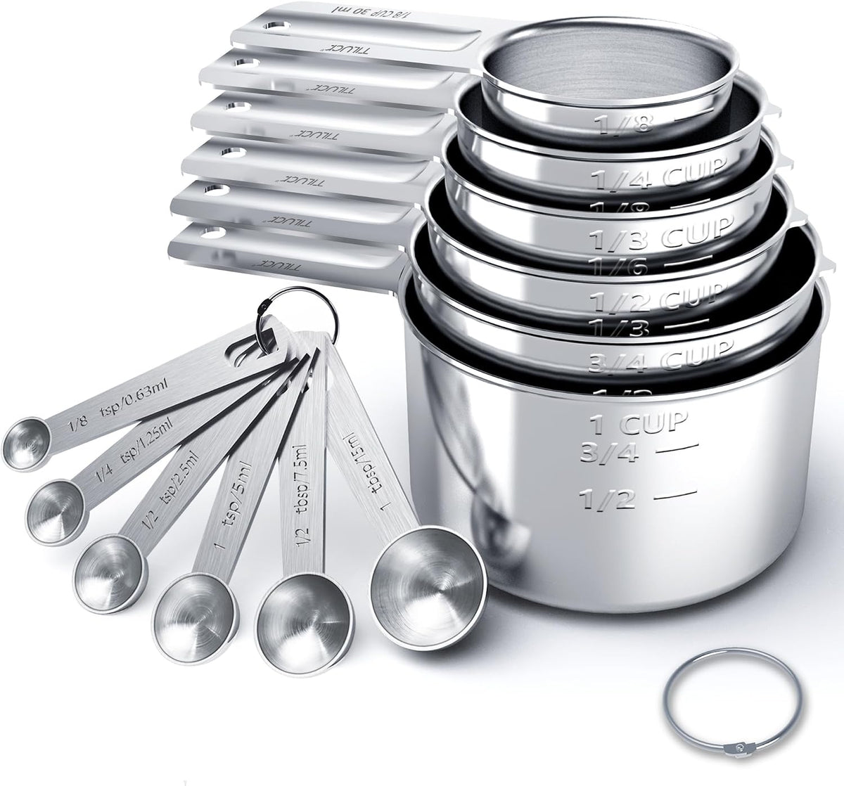 Stainless Steel Measuring Cups & Spoons Set