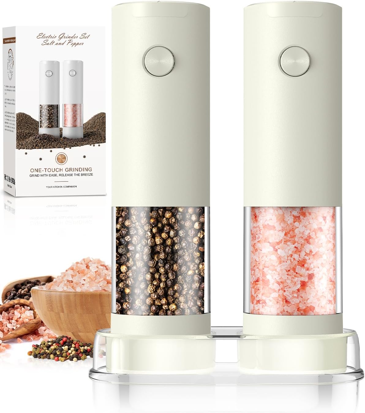 Electric Salt and Pepper Grinder Set 