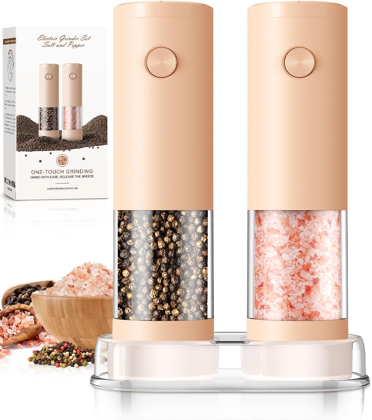 Electric Salt and Pepper Grinder Set 