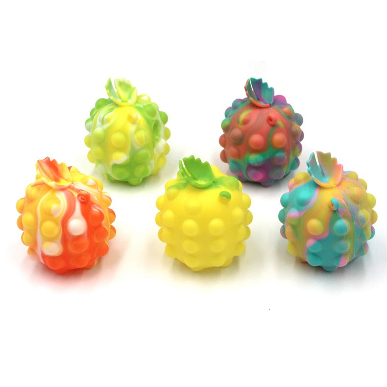 Fruit Series Rat Killing Pioneer Silicone Pineapple Ball Decompression Bubble Pressing Ball Children's Toy