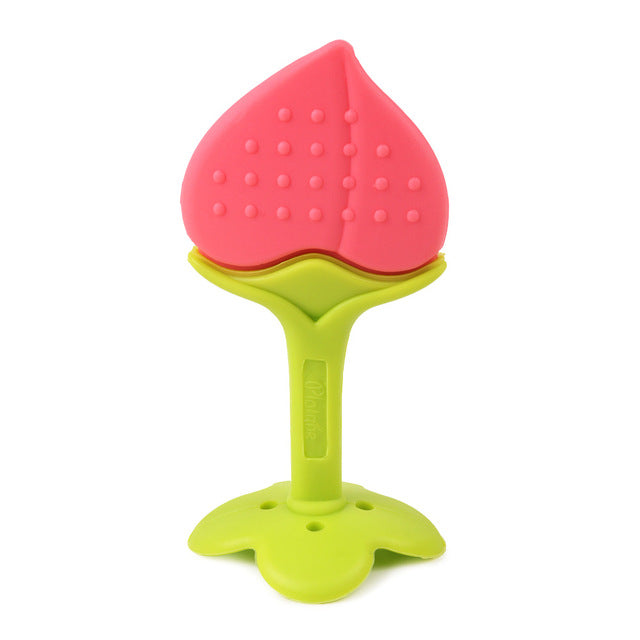 1 pcs Baby Colorful Silicone Fruit Teether Teething Kids Feeding Toddler Teeth Soothing Gum Oral Hygiene Baby Care