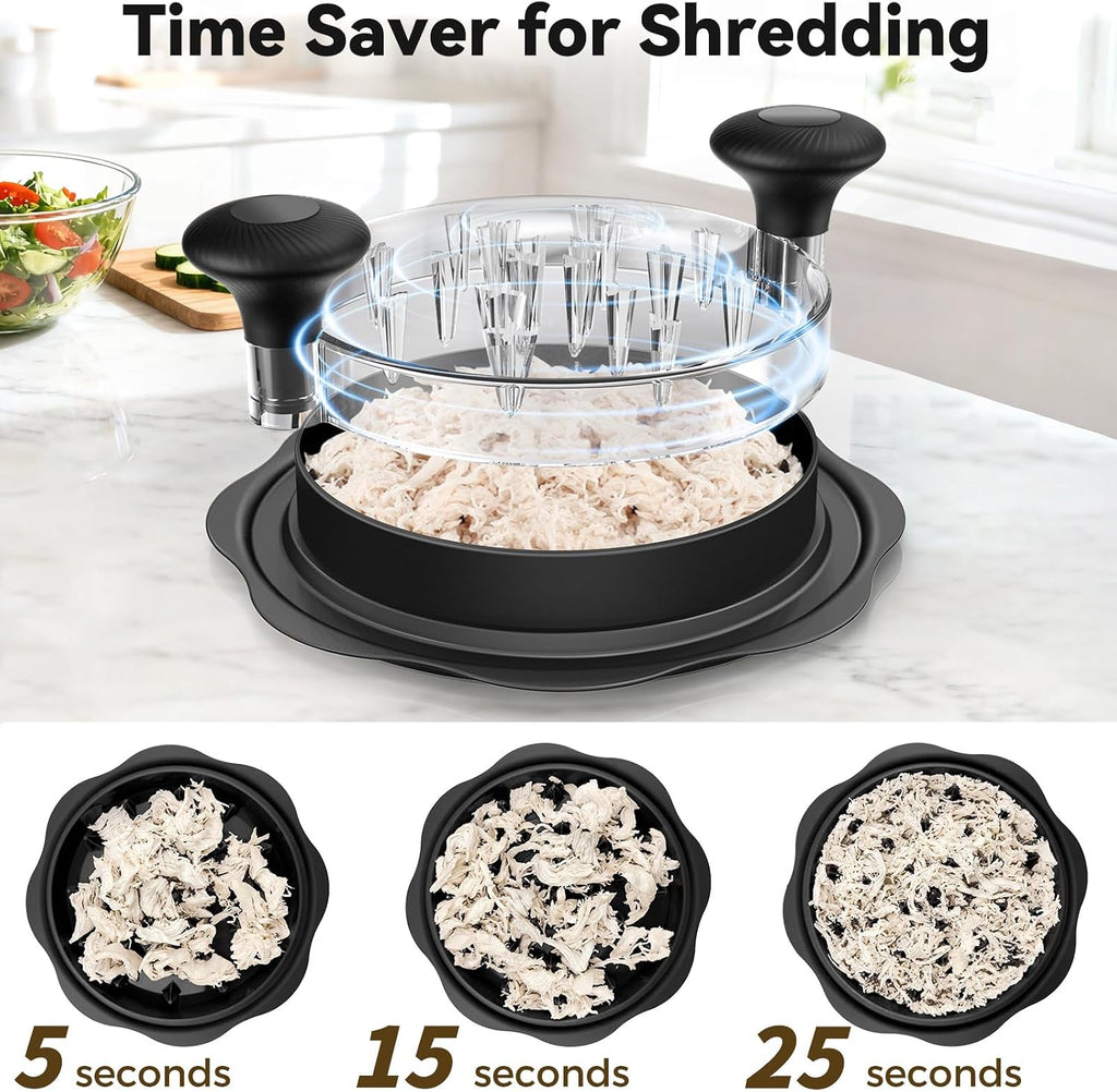 10" Pro Large Meat Shredder Tool Twist for Seafood, Chicken, Beef, Black