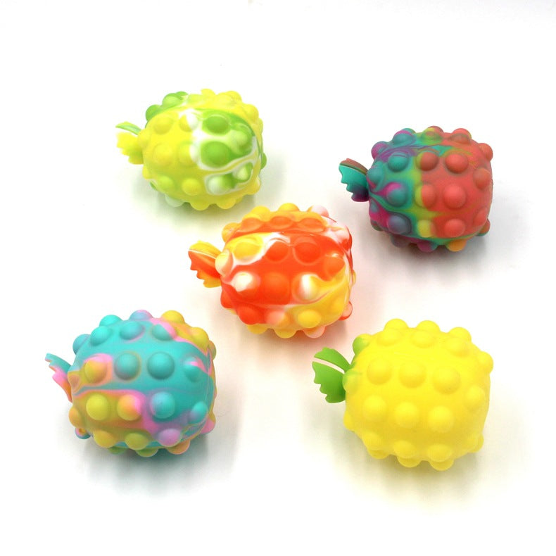 Fruit Series Rat Killing Pioneer Silicone Pineapple Ball Decompression Bubble Pressing Ball Children's Toy