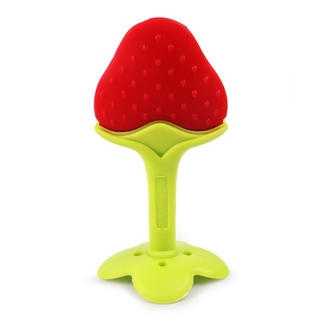 1 pcs Baby Colorful Silicone Fruit Teether Teething Kids Feeding Toddler Teeth Soothing Gum Oral Hygiene Baby Care