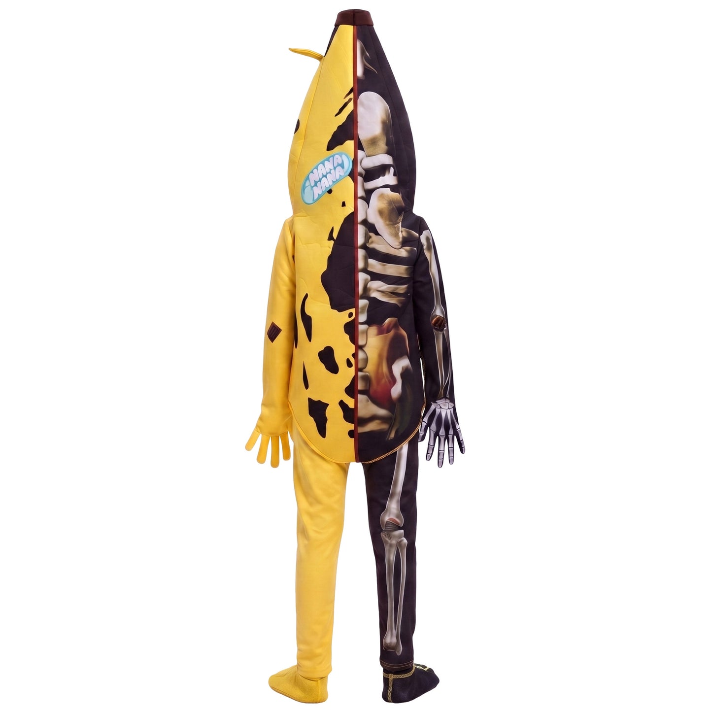 Halloween Fortnite Half Skeleton Banana Cosplay Costume Children's Party Stage Performance Costume