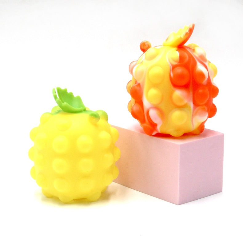 Fruit Series Rat Killing Pioneer Silicone Pineapple Ball Decompression Bubble Pressing Ball Children's Toy
