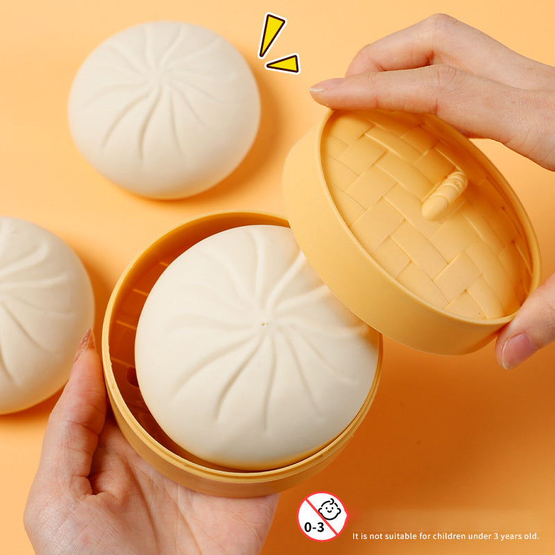 Simulation Steamed Buns Pinch Music To Vent Steamer Buns Creative Spoof Tricky Toy Rebound Barbecued Pork Buns